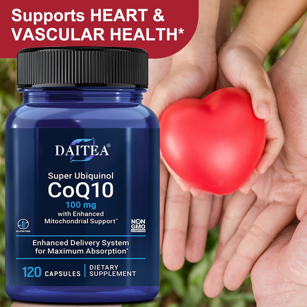 Coq10 Ubiquinol Softgel - Ubiquinol 100mg CoQ10, Santé cardiaque, 120