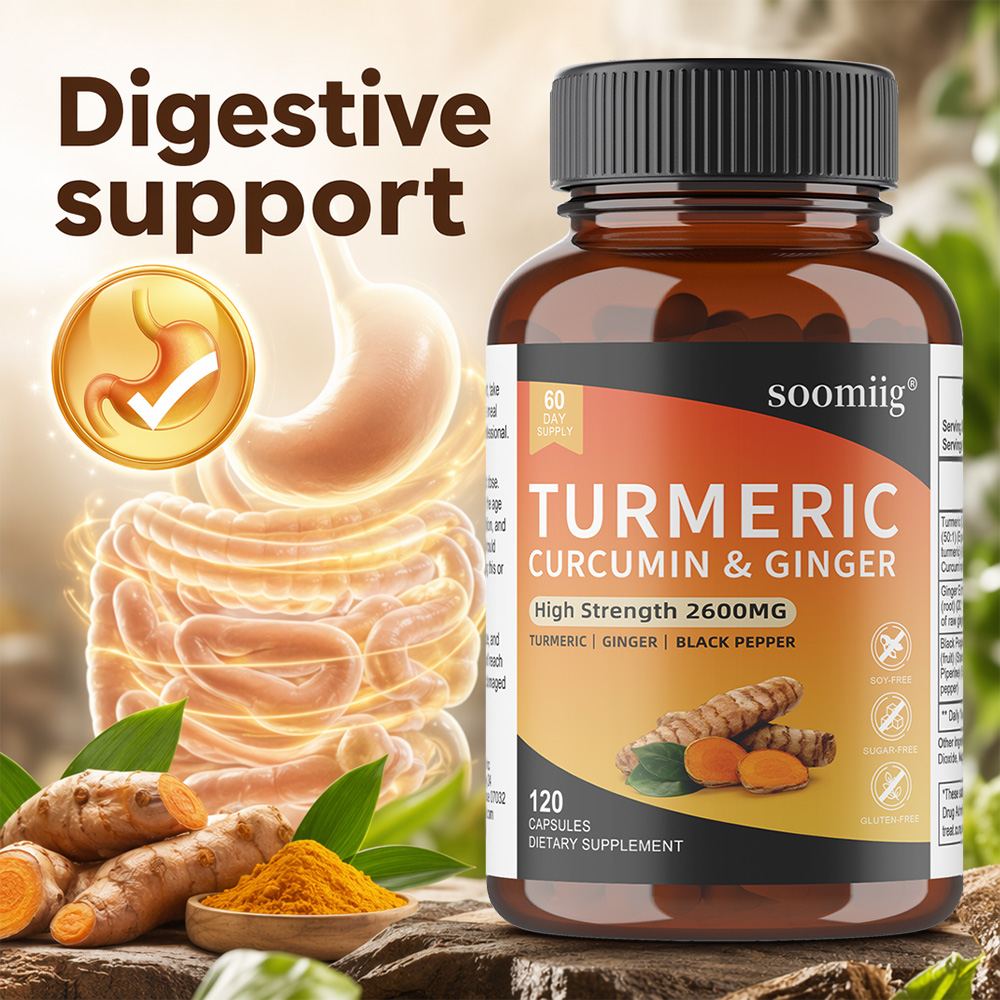 Turmeric Curcumin Capsule - Capsules de Curcuma, Gingembre et Poivre