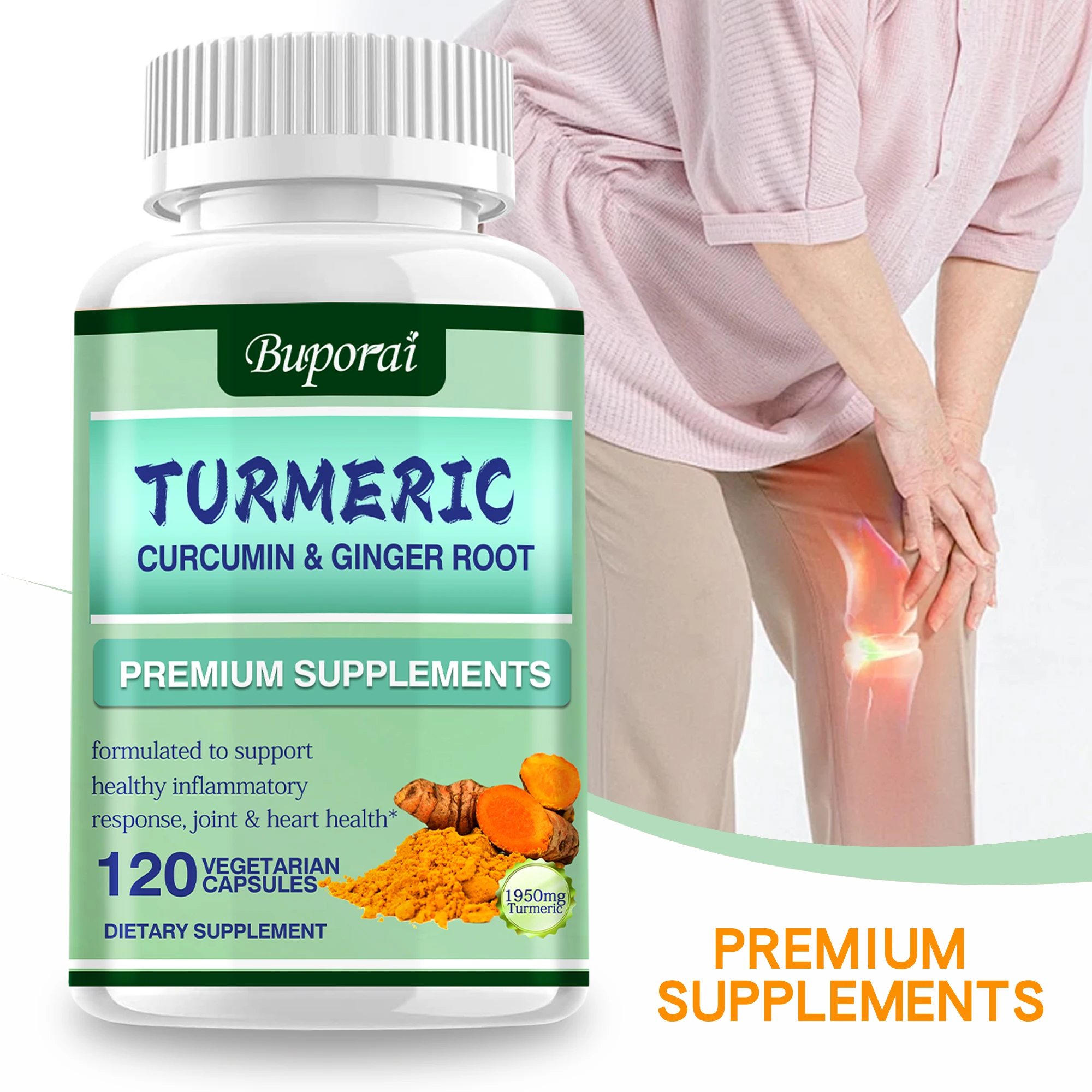Turmeric Curcumin Capsule - Curcumine au curcuma + racine de